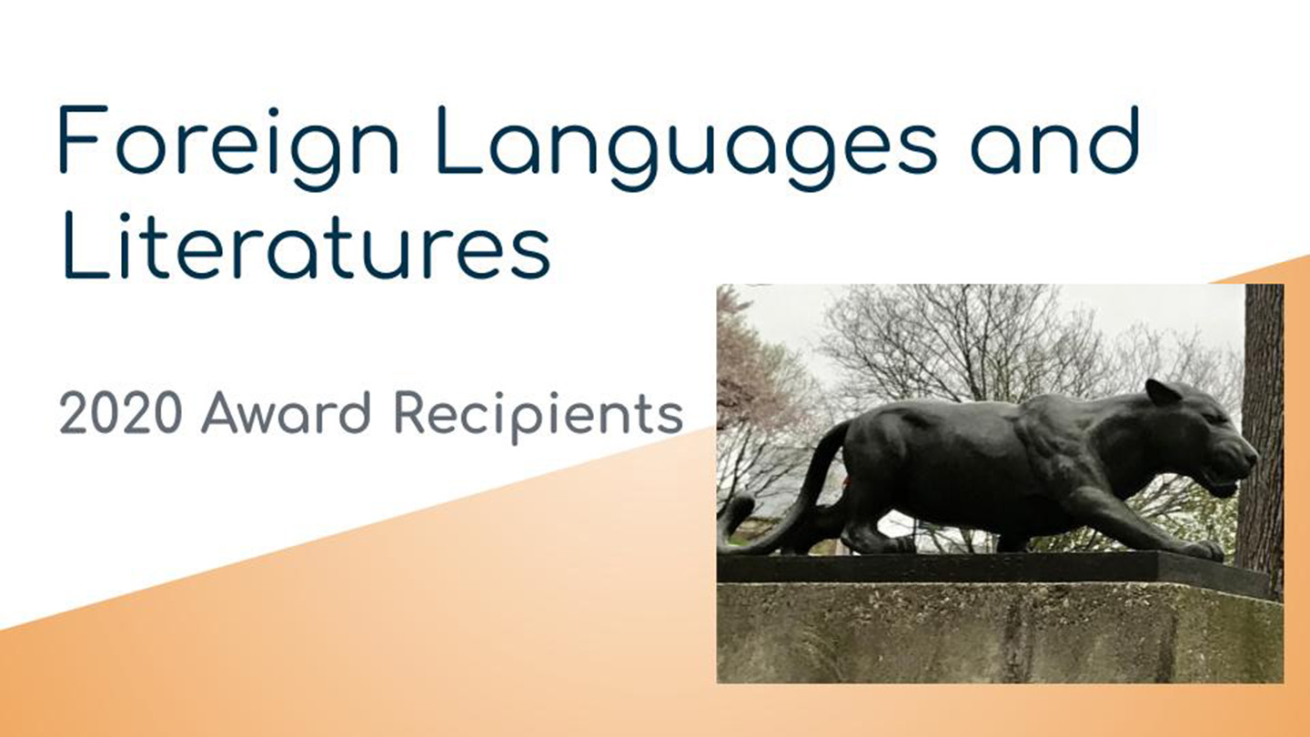 Foreign Languages and Literatures 2020 Honors · News · Lafayette College