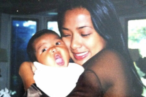 Nyla Durdin ’20 as a baby with her mother
