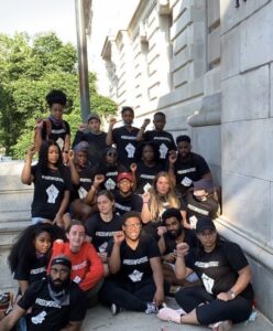 Savanna Toure ’21 with members of Freedom Fighters DC