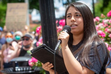 Flor speaks at BLM rally