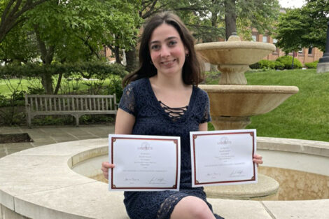 Danielle Lemisch holds two certificates