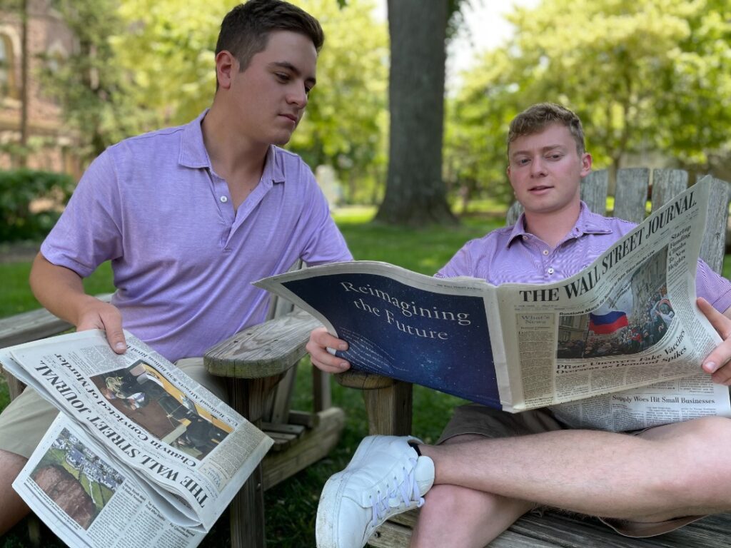 Alec Cwienkala ’21 (left) and Noah Grossman, co-presidents of the Lafayette College Investment Club