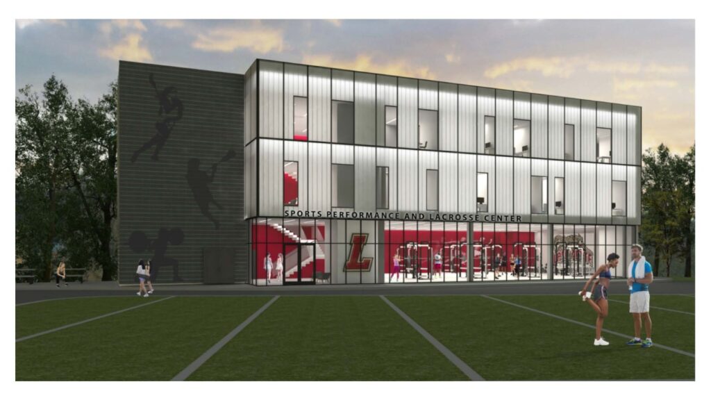 Future Sports Performance and Lacrosse Center will be situated between Kirby Sports Center and Bougher Varsity Football House.
