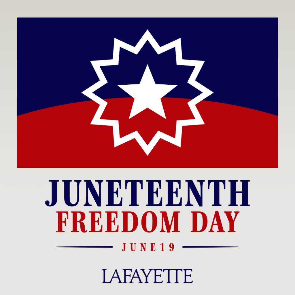 Juneteenth. Lafayette College. Juneteenth Flag.