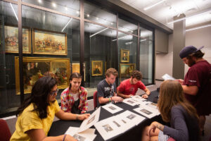 Students review photography at Kirby Art Study Center