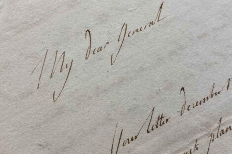 One of the many letters the Marquis de Lafayette sent to George Washington, which are preserved at Lafayette College.