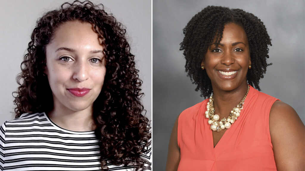 Side-by-side head shots of social psychologists Courtney Bonam and Valerie Jones Taylor