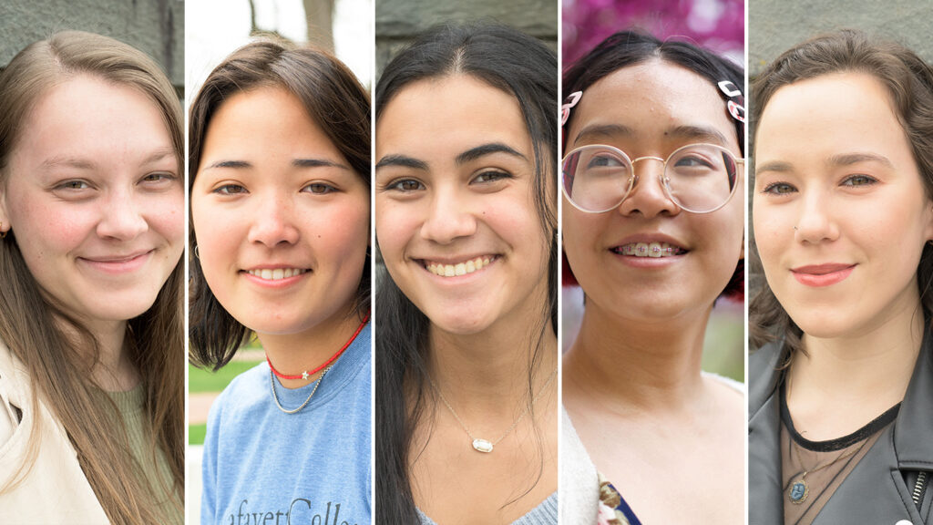 five students who organized Asian American and Pacific Islander heritage month