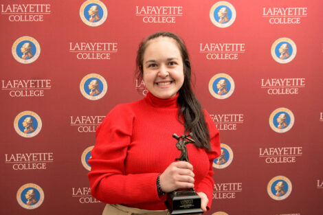 Angela Busheska '25 received an Emerging Leader Award
