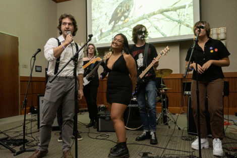 A student band performs during the Oct. 14 LGBTQIA+ Formal