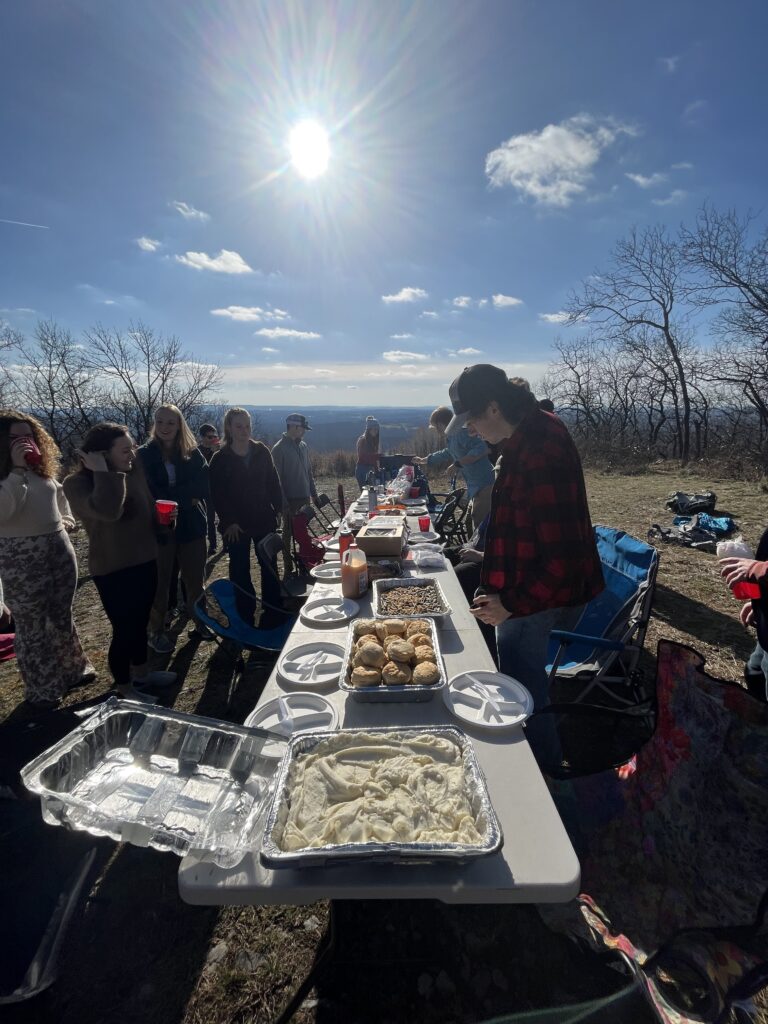 Lafayette Outdoors Society members enjoyed “Lostgiving” at Totts Gap