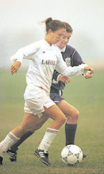 Heidi Caruso Commins plays soccer.