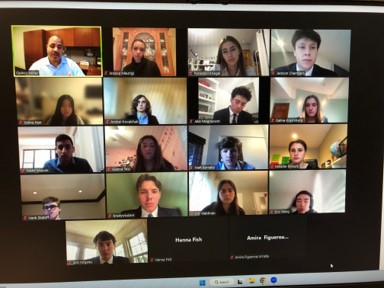 Students on zoom.