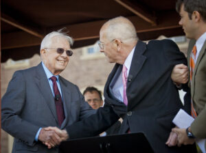  Jimmy Carter, 39th President of the United States, delivered Lafayette’s inaugural Robert ’69 and Margaret Pastor Lecture in International Affairs April 22, 2013 on the Quad. Robert Pastor introduced Carter prior to the lecture. 