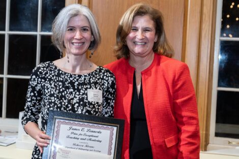 President Nicole Hurd with Rebecca Kissane.