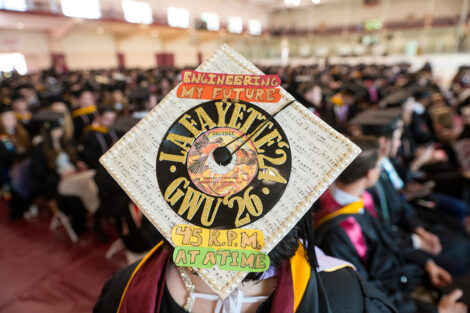 Graduation cap reads Engineering my Future
