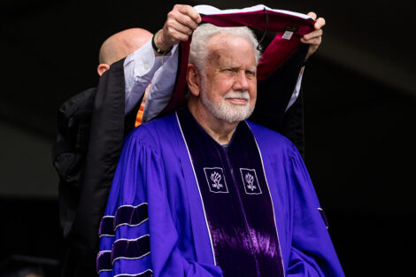 John Sexton receives his honorary degree.