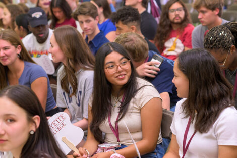 Students in the crowd