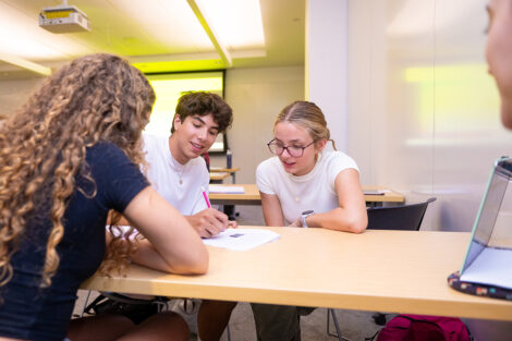 Students in a classroom.