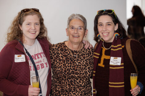 Rosie is pictured with two women.