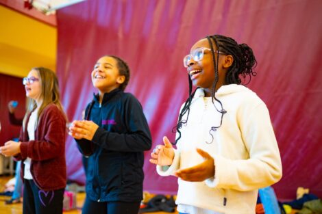 Easton students laugh and smile as they participate in School Day Game 2025.