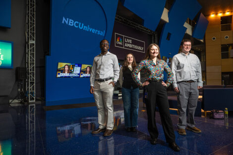 Students and an alum at NBCUniversal