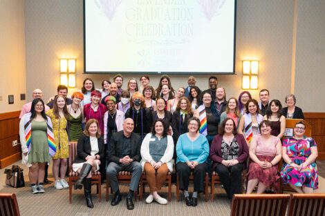 A group photo during Lavender Graduation