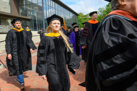 Faculty in the procession.