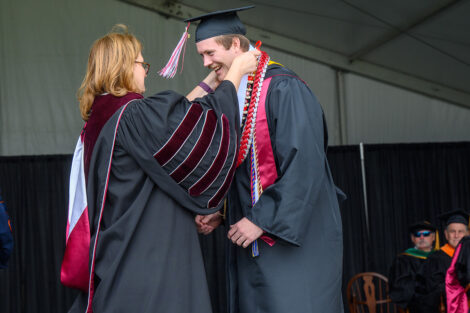 Tyler Roberts gets his medal.