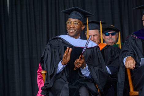 M.K. Asante cheers