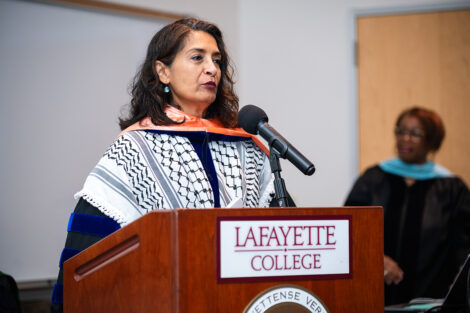A professor speaks at the APPI Celebration