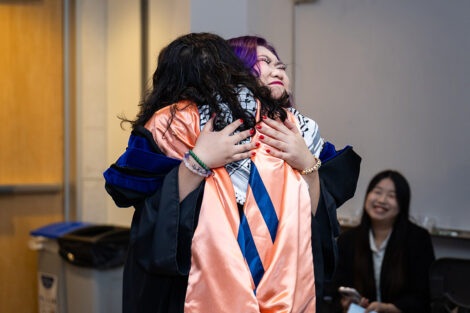 A student receives their stole at the APPI Celebration