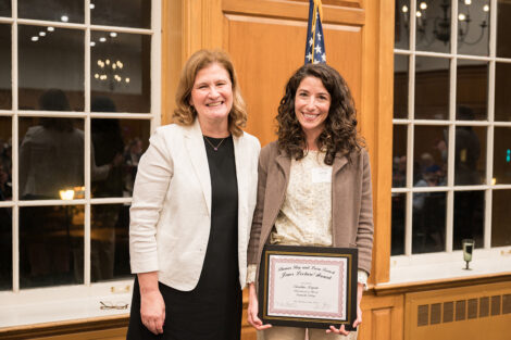President Nicole Hurd with award winners at the Faculty and Staff Award ceremony.