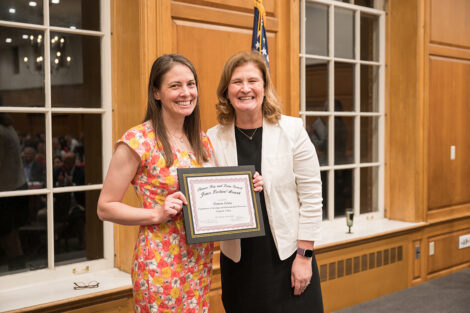President Nicole Hurd with award winners at the Faculty and Staff Award ceremony.