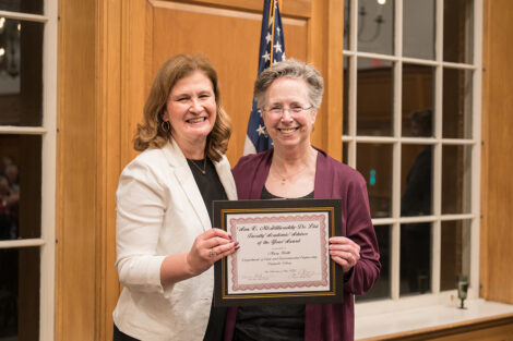 President Nicole Hurd with award winners at the Faculty and Staff Award ceremony.