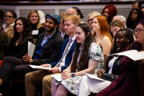 The audience watches Baccalaureate