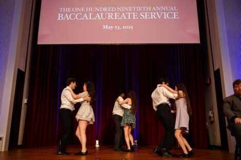 Students dance at Baccalaureate