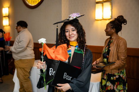 A graduate posses during the Posse Celebration