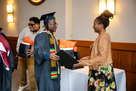 A graduate posses during the Posse Celebration