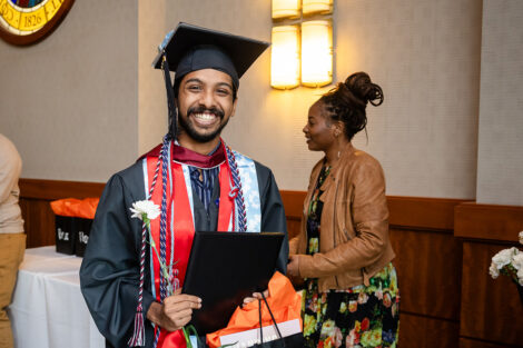 A graduate posses during the Posse Celebration