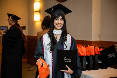 A graduate posses during the Posse Celebration