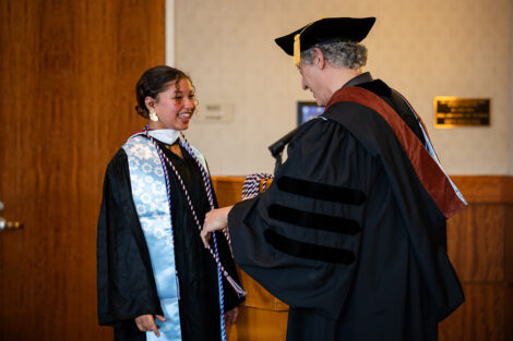 A graduate posses during the Posse Celebration