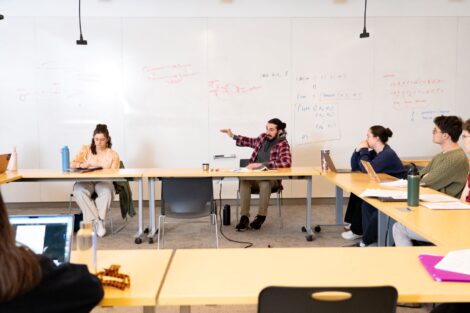 In the classroom with Prof. Kyle Keeler and his students in Land Acts (EVST 370) | Photo by JaQuan Alston
