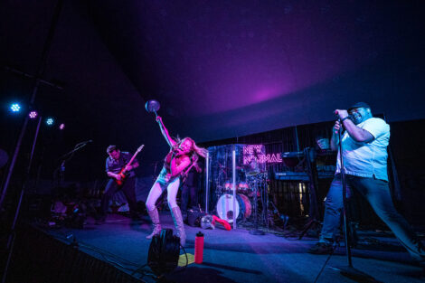 The band New Normal performs during Reunion