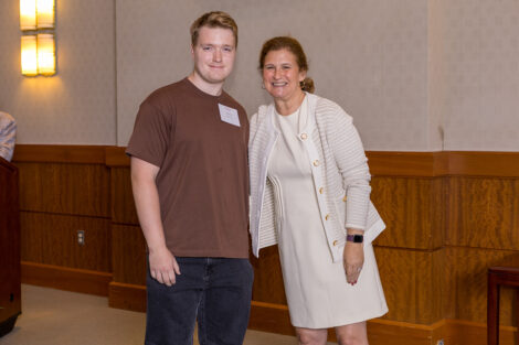 President Nicole Hurd poses with a legacy student.