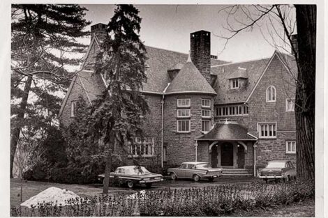 Archival photo of the McKelvy House exterior taken between 1962 and 1969