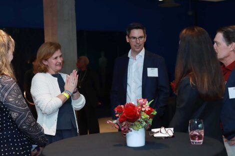 Guests mingling at the Bicentennial Lafayette Legacies Event at Academy Museum of Motion Pictures in Los Angeles