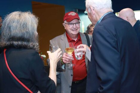 Guests mingling at the Bicentennial Lafayette Legacies Event at Academy Museum of Motion Pictures in Los Angeles