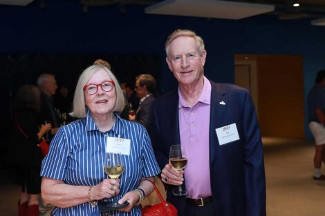 Guests posing together at the Bicentennial Lafayette Legacies Event at Academy Museum of Motion Pictures in Los Angeles