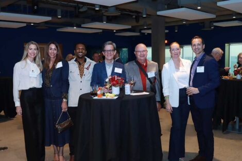 Guests posing together at the Bicentennial Lafayette Legacies Event at Academy Museum of Motion Pictures in Los Angeles